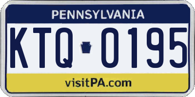 PA license plate KTQ0195