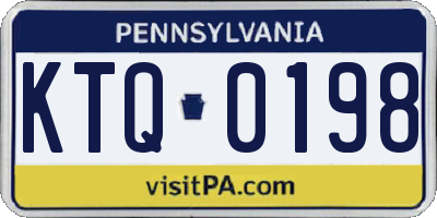 PA license plate KTQ0198