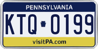 PA license plate KTQ0199