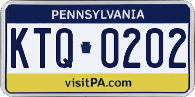 PA license plate KTQ0202