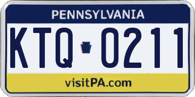 PA license plate KTQ0211