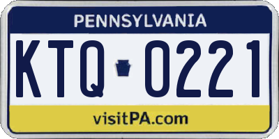 PA license plate KTQ0221