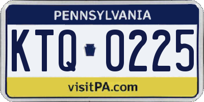 PA license plate KTQ0225