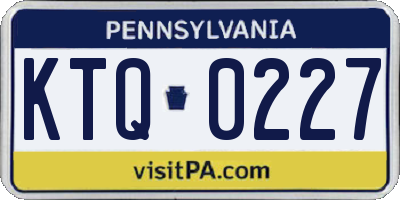 PA license plate KTQ0227