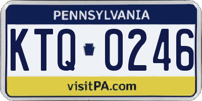 PA license plate KTQ0246