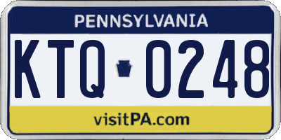 PA license plate KTQ0248