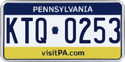 PA license plate KTQ0253