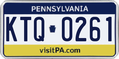 PA license plate KTQ0261