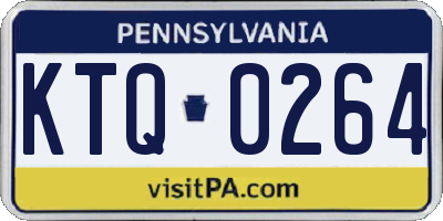 PA license plate KTQ0264