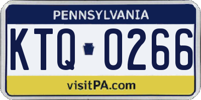 PA license plate KTQ0266