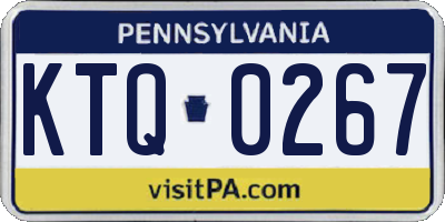 PA license plate KTQ0267
