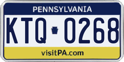 PA license plate KTQ0268