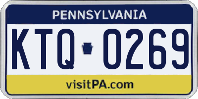 PA license plate KTQ0269