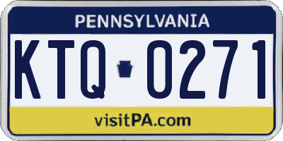PA license plate KTQ0271