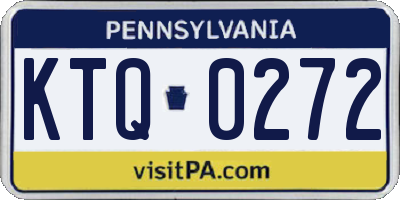 PA license plate KTQ0272