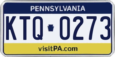 PA license plate KTQ0273