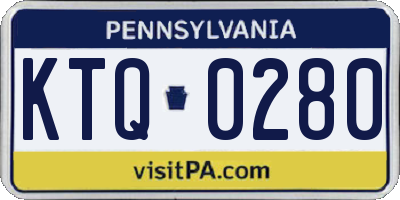 PA license plate KTQ0280