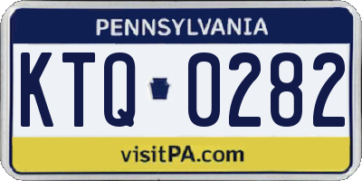 PA license plate KTQ0282