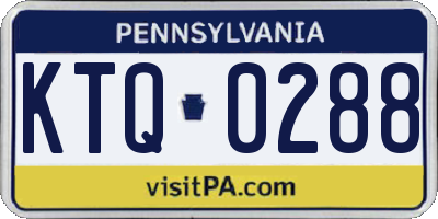 PA license plate KTQ0288