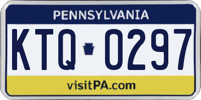 PA license plate KTQ0297