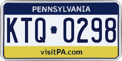 PA license plate KTQ0298