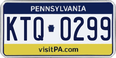 PA license plate KTQ0299
