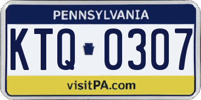 PA license plate KTQ0307