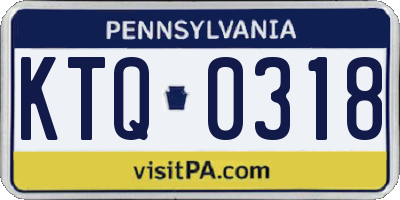 PA license plate KTQ0318