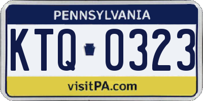 PA license plate KTQ0323