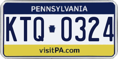 PA license plate KTQ0324