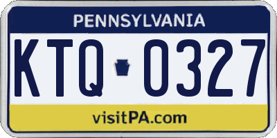 PA license plate KTQ0327