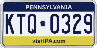 PA license plate KTQ0329
