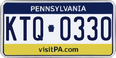 PA license plate KTQ0330
