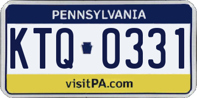 PA license plate KTQ0331