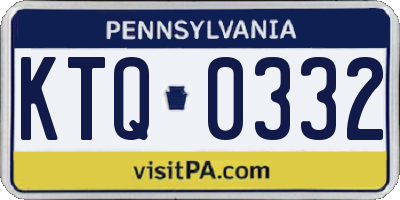 PA license plate KTQ0332