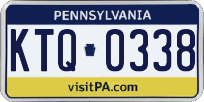 PA license plate KTQ0338