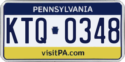 PA license plate KTQ0348