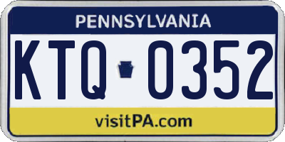 PA license plate KTQ0352