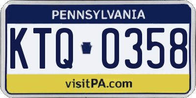 PA license plate KTQ0358