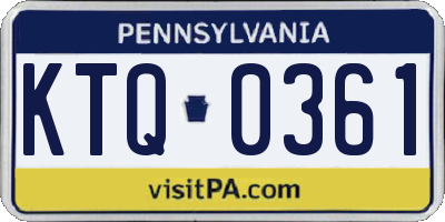 PA license plate KTQ0361