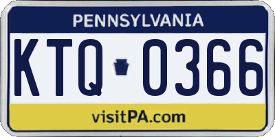 PA license plate KTQ0366