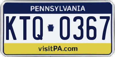 PA license plate KTQ0367