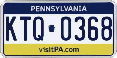 PA license plate KTQ0368