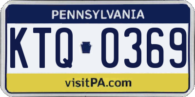 PA license plate KTQ0369