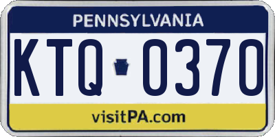 PA license plate KTQ0370