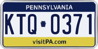 PA license plate KTQ0371
