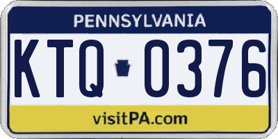 PA license plate KTQ0376