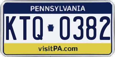 PA license plate KTQ0382