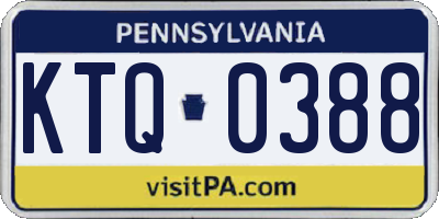 PA license plate KTQ0388
