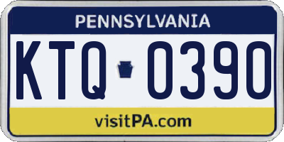 PA license plate KTQ0390
